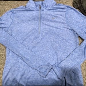Light blue nike element dri fit 1/4 zip